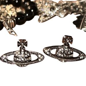 Vivienne Westwood Silver Crystal Earrings